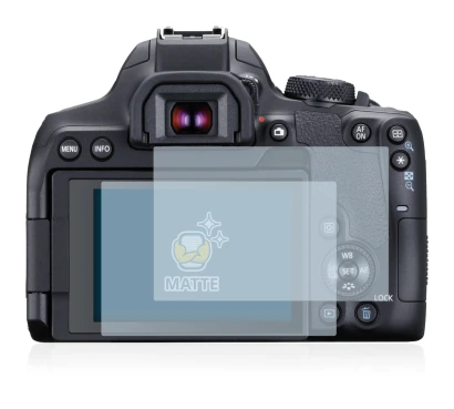Immagine del dispositivo Canon EOS 850D con un'ampia varietà di protezioni per lo schermo.