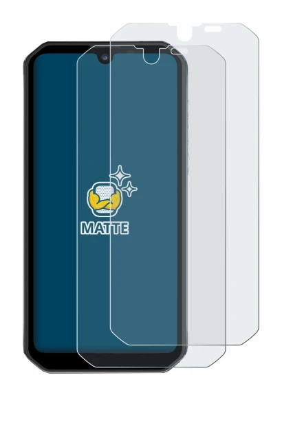 Immagine del dispositivo Blackview BV9900 Pro con un'ampia varietà di protezioni per lo schermo.