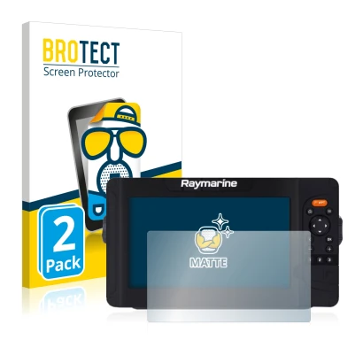 Parte frontale di una confezione del prodotto con il logo del marchio BROTECT. Accanto è raffigurato il dispositivo Raymarine