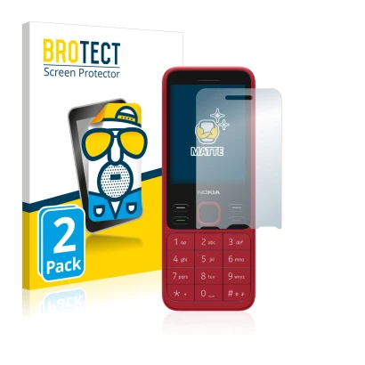 Parte frontale di una confezione del prodotto con il logo del marchio BROTECT. Accanto è raffigurato il dispositivo Nokia 150 