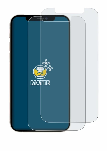 Immagine del dispositivo Apple iPhone 12 con un'ampia varietà di protezioni per lo schermo.