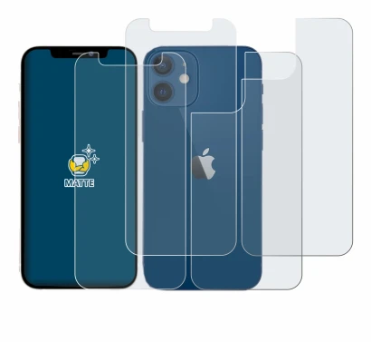 Immagine del dispositivo Apple iPhone 12 mini (Fronte+Retro) con un'ampia varietà di protezioni per lo schermo.