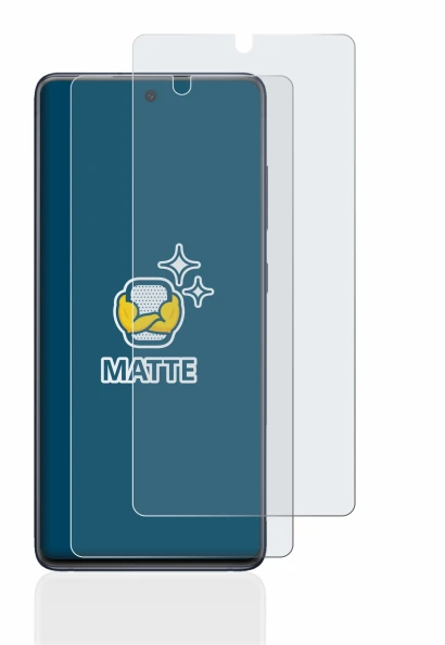 Immagine del dispositivo Samsung Galaxy S20 FE con un'ampia varietà di protezioni per lo schermo.
