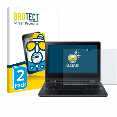 Parte frontale di una confezione del prodotto con il logo del marchio BROTECT. Accanto è raffigurato il dispositivo Acer Trave