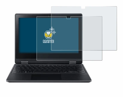 Immagine del dispositivo Acer TravelMate Spin B3 con un'ampia varietà di protezioni per lo schermo.