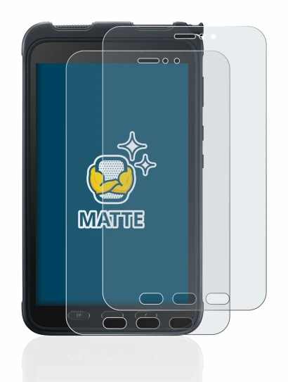 Immagine del dispositivo Samsung Galaxy Tab Active 3 con un'ampia varietà di protezioni per lo schermo.