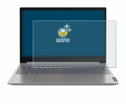 Immagine del dispositivo Lenovo ThinkBook 14 Gen 1 con un'ampia varietà di protezioni per lo schermo.