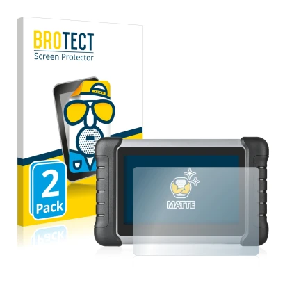 Parte frontale di una confezione del prodotto con il logo del marchio BROTECT. Accanto è raffigurato il dispositivo Autel Maxi