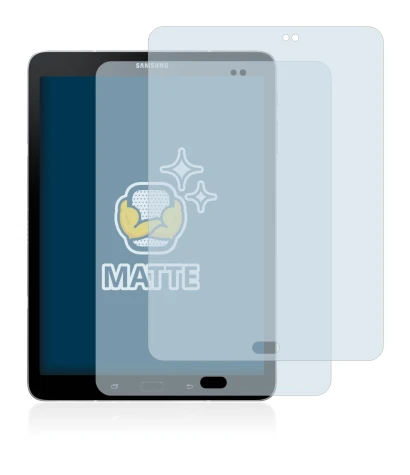 Immagine del dispositivo Samsung Galaxy Tab S3 con un'ampia varietà di protezioni per lo schermo.