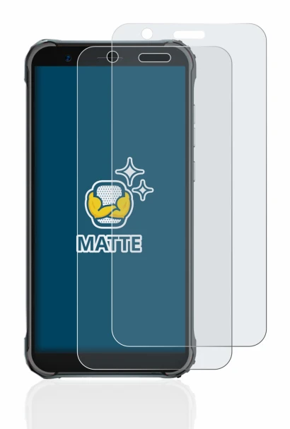 Immagine del dispositivo Blackview BV4900 Pro con un'ampia varietà di protezioni per lo schermo.