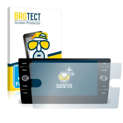 Parte frontale di una confezione del prodotto con il logo del marchio BROTECT. Accanto è raffigurato il dispositivo Volkswagen