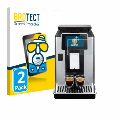 Parte frontale di una confezione del prodotto con il logo del marchio BROTECT. Accanto è raffigurato il dispositivo DeLonghi P
