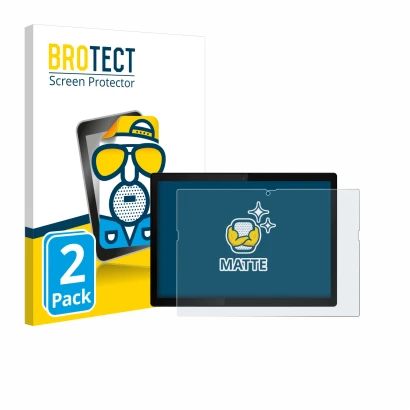 Parte frontale di una confezione del prodotto con il logo del marchio BROTECT. Accanto è raffigurato il dispositivo Lenovo Thi
