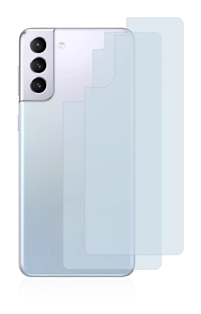 Immagine del dispositivo Samsung Galaxy S21 (Posteriore) con un'ampia varietà di protezioni per lo schermo.