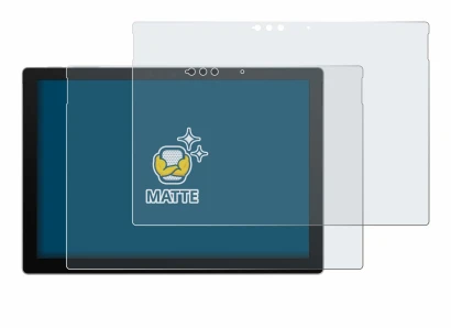 Immagine del dispositivo Microsoft Surface Pro 7 Plus con un'ampia varietà di protezioni per lo schermo.