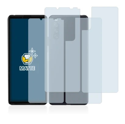 Immagine del dispositivo Sony Xperia 10 III (Fronte+Retro) con un'ampia varietà di protezioni per lo schermo.