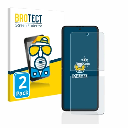 Parte frontale di una confezione del prodotto con il logo del marchio BROTECT. Accanto è raffigurato il dispositivo Samsung Ga