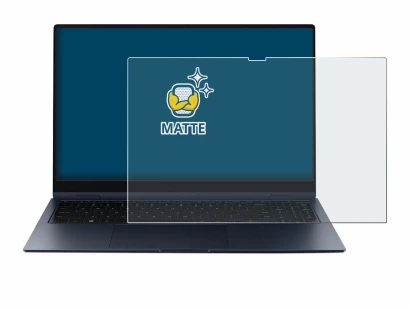 Immagine del dispositivo Samsung Galaxy Book Pro 360 15" con un'ampia varietà di protezioni per lo schermo.