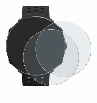 Immagine del dispositivo Polar Vantage M2 con un'ampia varietà di protezioni per lo schermo.