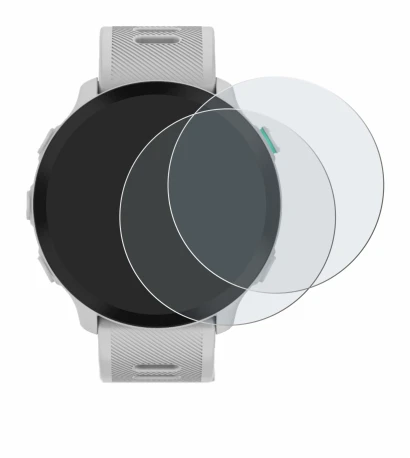 Immagine del dispositivo Garmin Forerunner 55 con un'ampia varietà di protezioni per lo schermo.