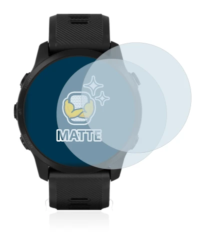 Immagine del dispositivo Garmin Forerunner 945 LTE con un'ampia varietà di protezioni per lo schermo.