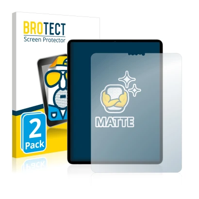 Parte frontale di una confezione del prodotto con il logo del marchio BROTECT. Accanto è raffigurato il dispositivo Apple iPad