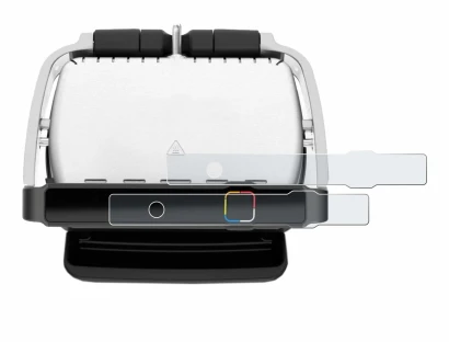 Immagine del dispositivo Tefal OptiGrill Elite con un'ampia varietà di protezioni per lo schermo.
