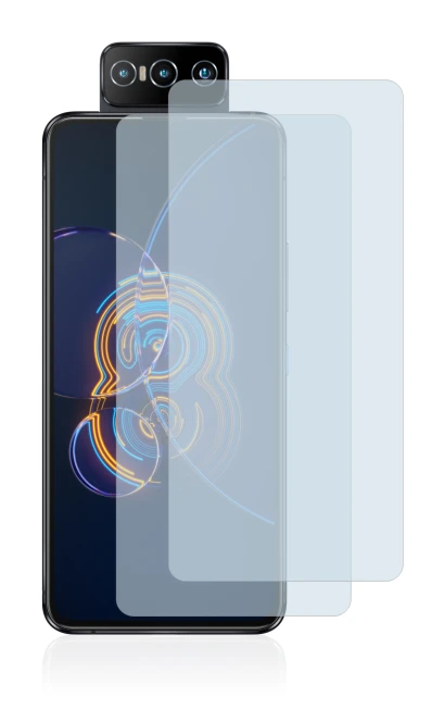 Immagine del dispositivo ASUS ZenFone 8 Flip con un'ampia varietà di protezioni per lo schermo.