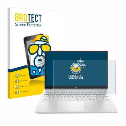 Parte frontale di una confezione del prodotto con il logo del marchio BROTECT. Accanto è raffigurato il dispositivo HP ProBook