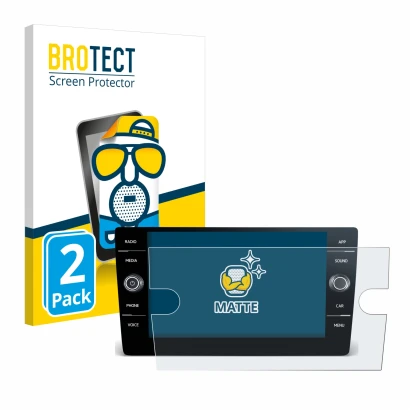 Parte frontale di una confezione del prodotto con il logo del marchio BROTECT. Accanto è raffigurato il dispositivo Volkswagen