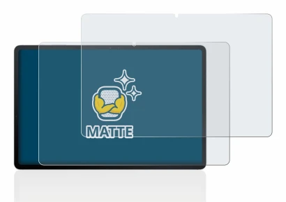 Immagine del dispositivo Samsung Galaxy Tab S7 FE (in formato orizzontale) con un'ampia varietà di protezioni per lo schermo.