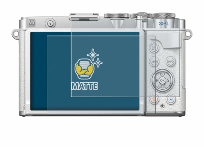 Immagine del dispositivo Olympus PEN E-P7 con un'ampia varietà di protezioni per lo schermo.