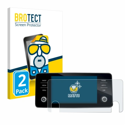 Parte frontale di una confezione del prodotto con il logo del marchio BROTECT. Accanto è raffigurato il dispositivo Skoda Bole