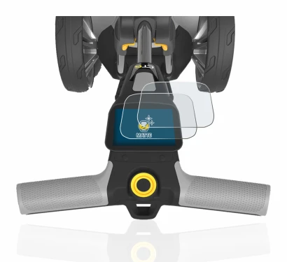 Immagine del dispositivo PowaKaddy CT6 con un'ampia varietà di protezioni per lo schermo.