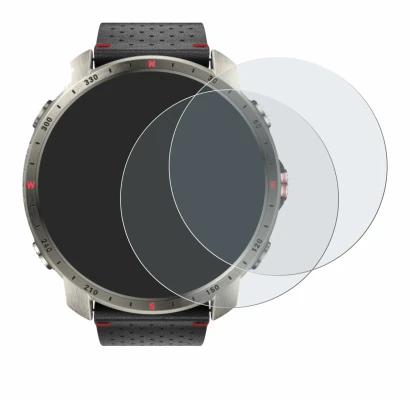 Immagine del dispositivo Polar Grit X Pro Titan con un'ampia varietà di protezioni per lo schermo.