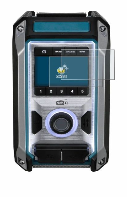 Immagine del dispositivo Makita DMR115 con un'ampia varietà di protezioni per lo schermo.
