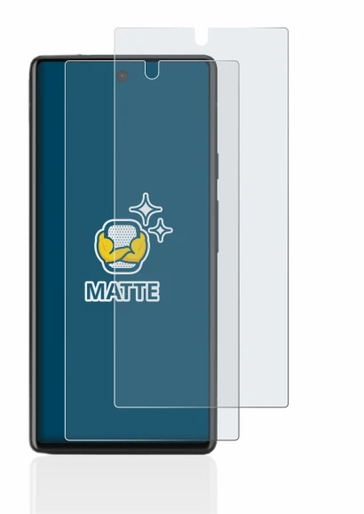 Immagine del dispositivo Google Pixel 6a con un'ampia varietà di protezioni per lo schermo.