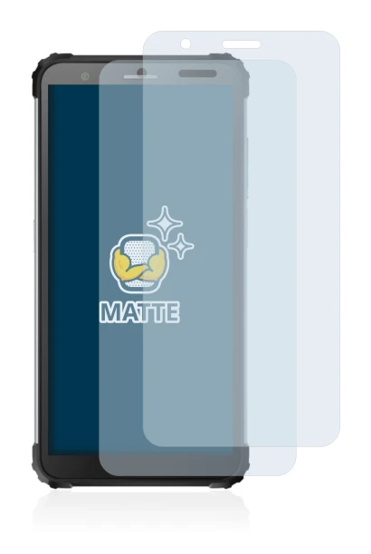 Immagine del dispositivo Blackview BV6600 Pro con un'ampia varietà di protezioni per lo schermo.