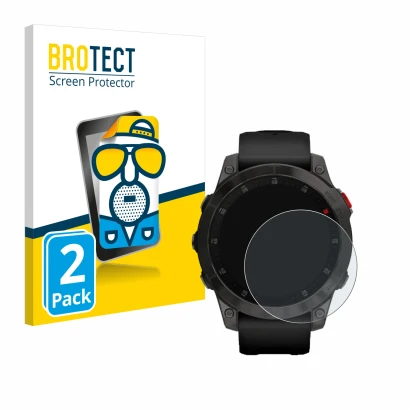 Parte frontale di una confezione del prodotto con il logo del marchio BROTECT. Accanto è raffigurato il dispositivo Garmin epi