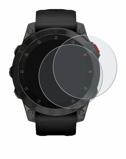 Immagine del dispositivo Garmin epix (Gen. 2) con un'ampia varietà di protezioni per lo schermo.