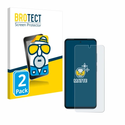 Parte frontale di una confezione del prodotto con il logo del marchio BROTECT. Accanto è raffigurato il dispositivo Xiaomi Red