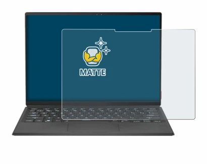 Immagine del dispositivo ASUS Rog Flow Z13 2022 con un'ampia varietà di protezioni per lo schermo.