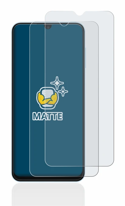 Immagine del dispositivo Samsung Galaxy A13 con un'ampia varietà di protezioni per lo schermo.