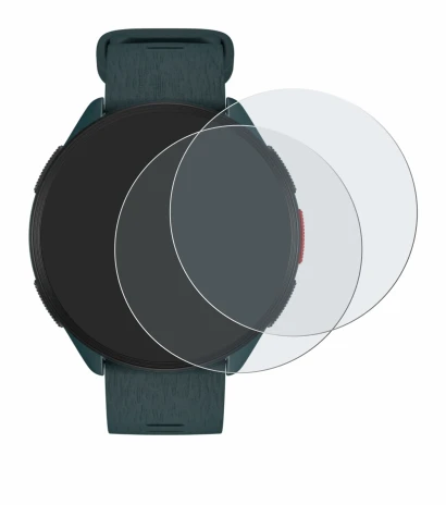 Immagine del dispositivo Polar Pacer con un'ampia varietà di protezioni per lo schermo.