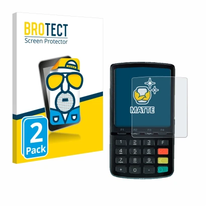 Parte frontale di una confezione del prodotto con il logo del marchio BROTECT. Accanto è raffigurato il dispositivo ingenico L