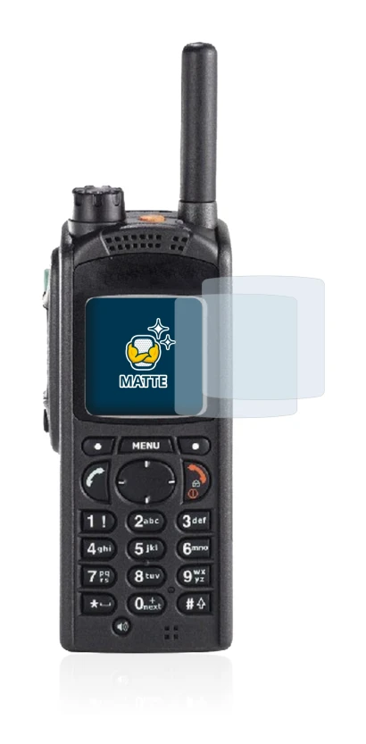 Immagine del dispositivo Motorola MTP850 con un'ampia varietà di protezioni per lo schermo.