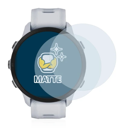 Immagine del dispositivo Garmin Forerunner 955 Solar con un'ampia varietà di protezioni per lo schermo.