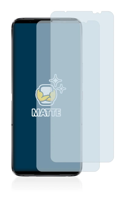 Immagine del dispositivo ASUS ROG Phone 6 con un'ampia varietà di protezioni per lo schermo.