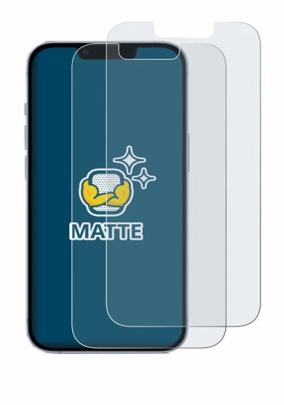 Immagine del dispositivo Apple iPhone 14 con un'ampia varietà di protezioni per lo schermo.