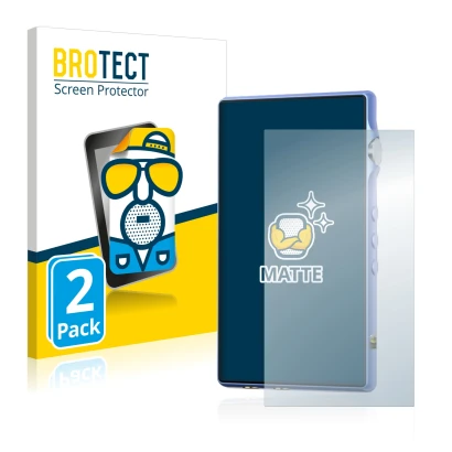 Parte frontale di una confezione del prodotto con il logo del marchio BROTECT. Accanto è raffigurato il dispositivo iBasso DX1